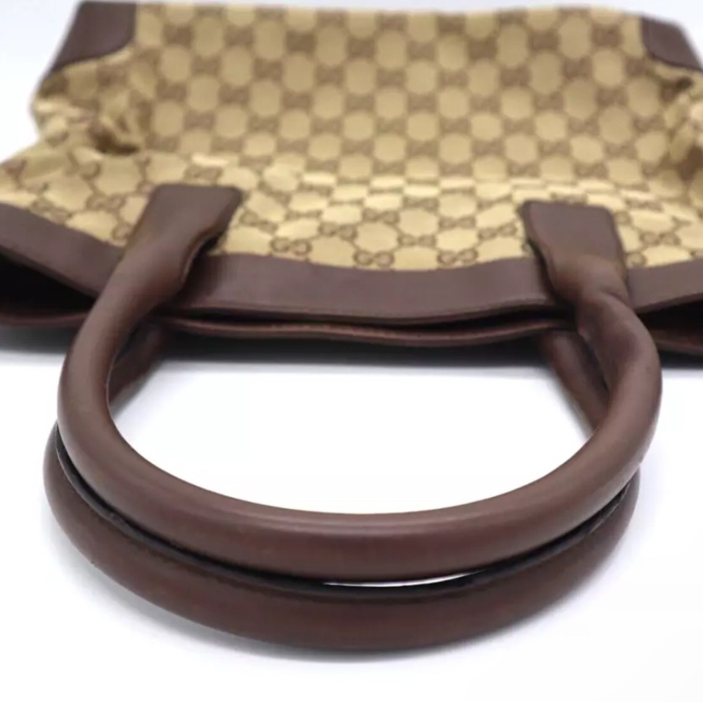 GUCCI GG Canvas Hand Bag Beige 1119 Authentic in EUC STUNNING BAG - Picture 8 of 16